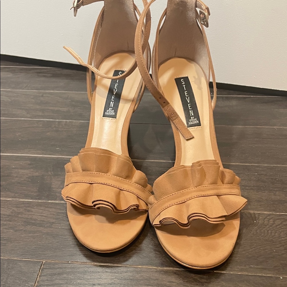 Steven By Steve Madden Brown Ruffle Sandals